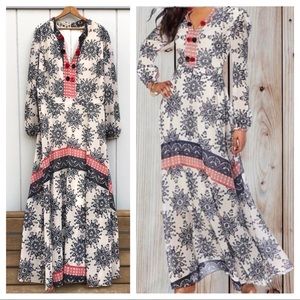 Sheryl Crow Printed Maxi Dress